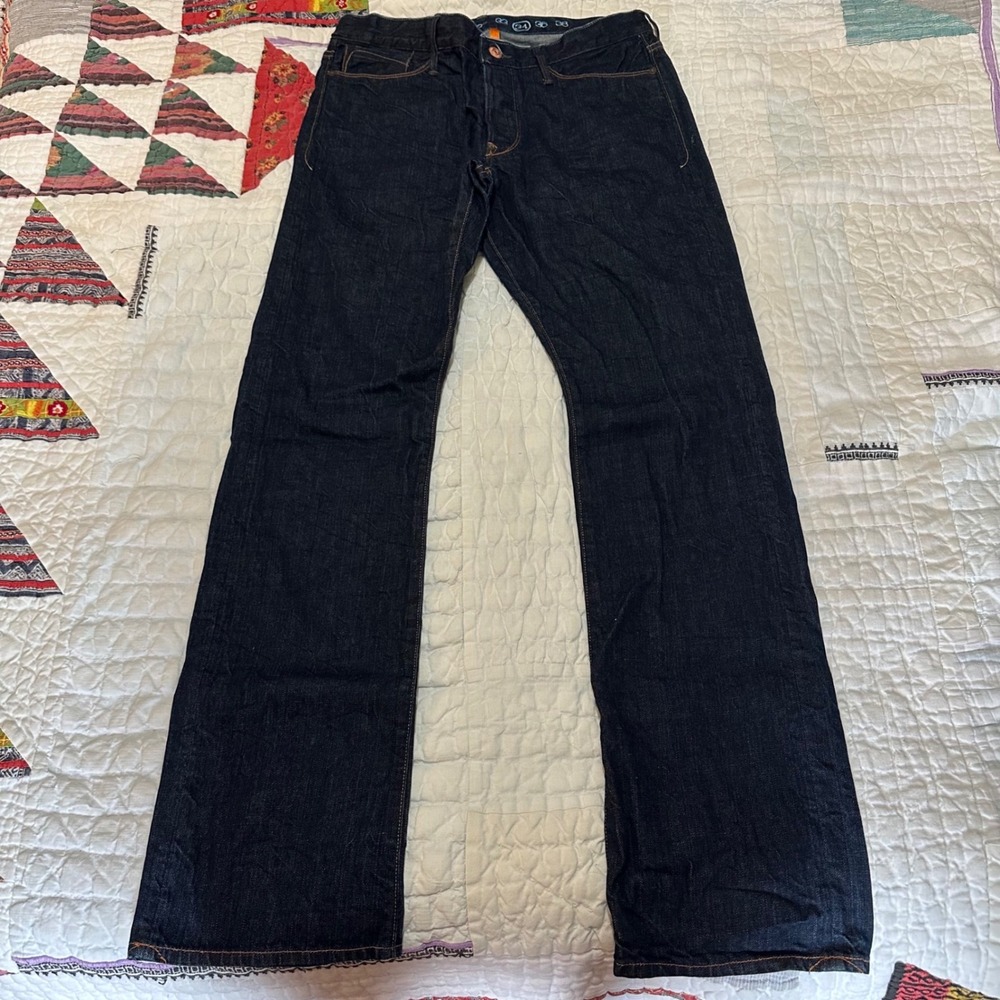 Earnest Sewn Straight Leg Selvedge Jeans Indigo 34x34